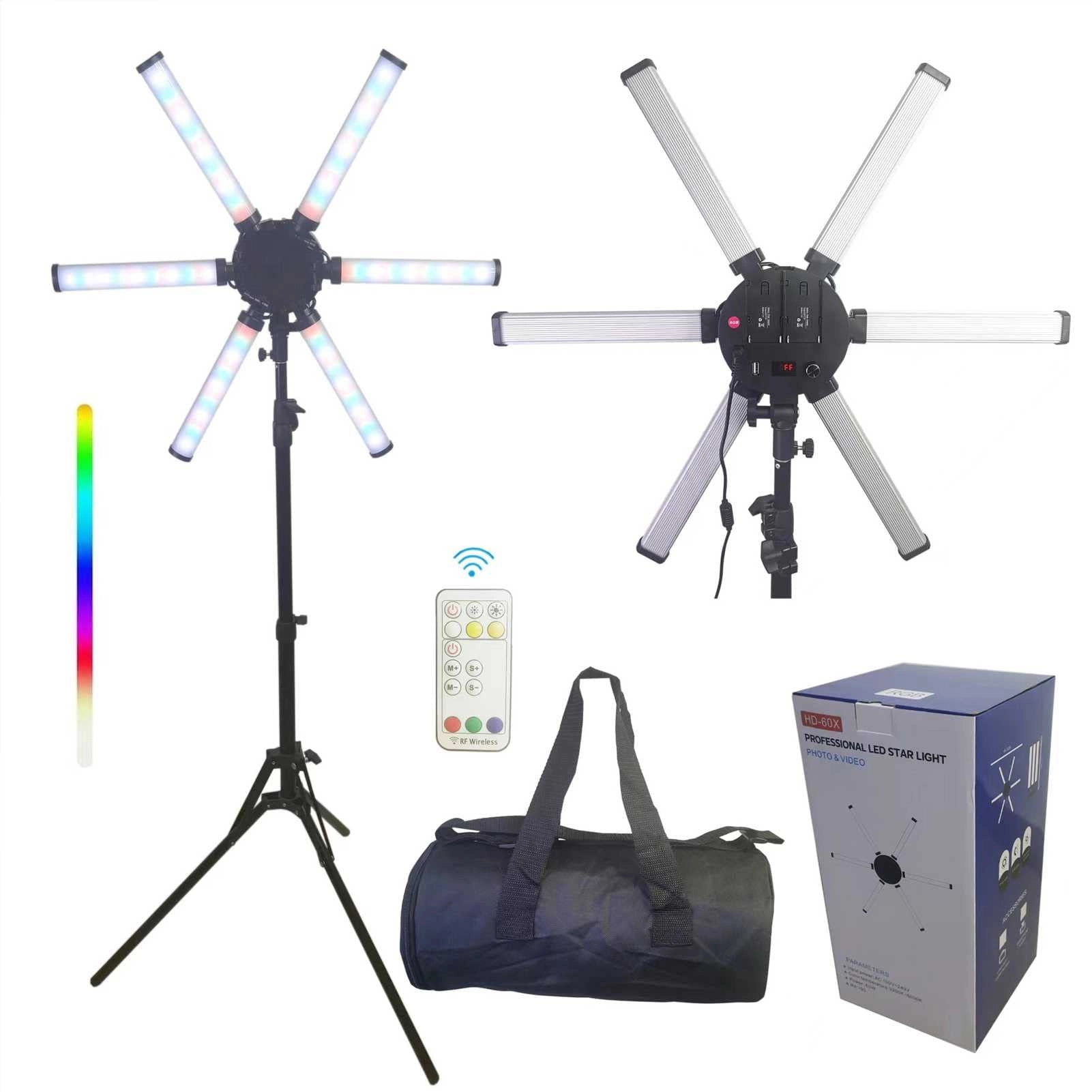 ZHDBD Star Ring Light - 34inch Six Arms 3200k-5600k