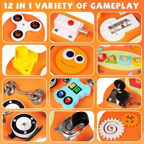 Bear Shaped Montessori Wooden Busy Board