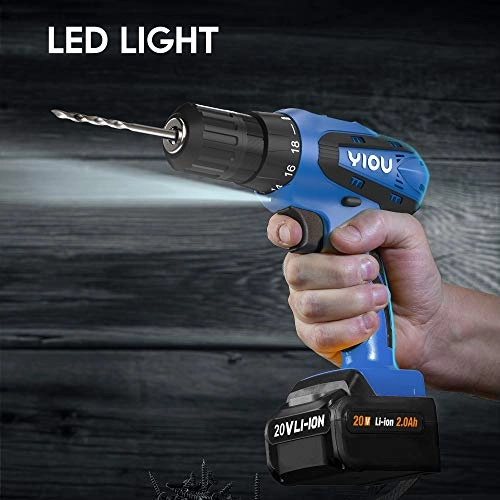 Cordless Drill - 20V 2AH + Cordless Impact Wrench