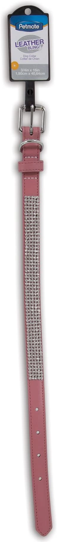 Pet Corner Trading LLC Bling Leather Dog Collar - 3/4" X 16"