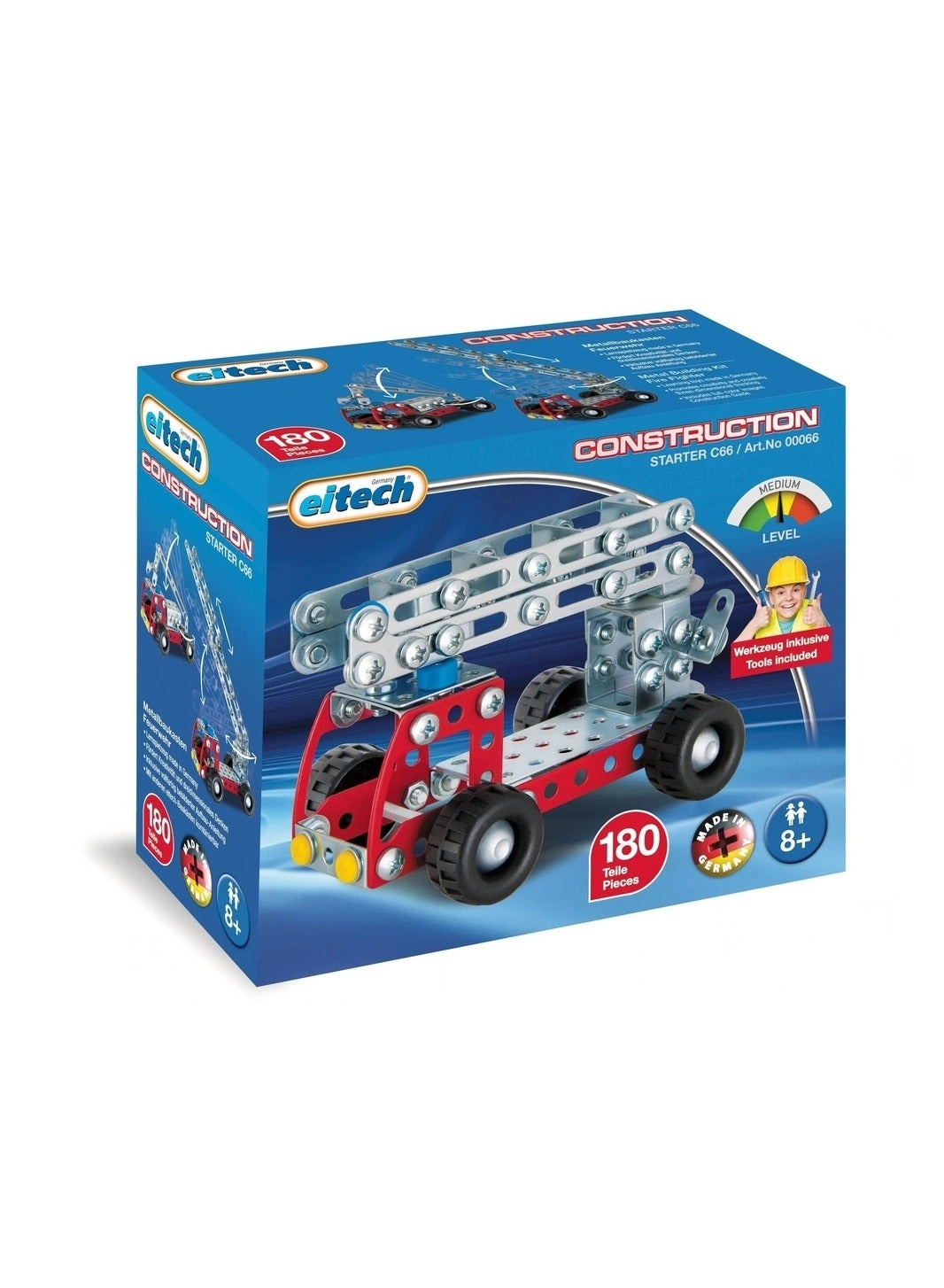 Fire Truck Metal Building Kit - 180 pcs for ages 8+