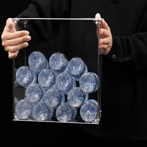 Acrylic Display Case - 26 x 22 x 32 cm Black Base Compatible with 21355