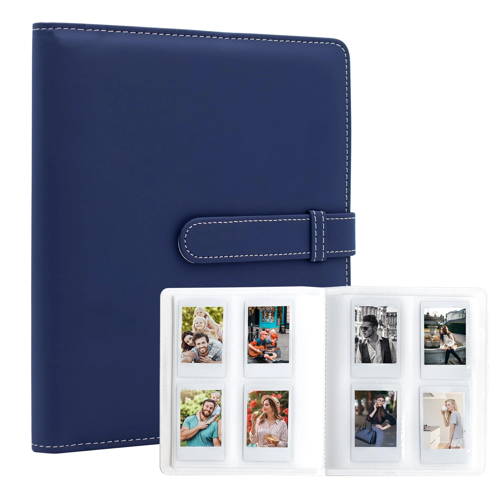 Tugle 2x3" 128 Pockets PU Leather Photo Album