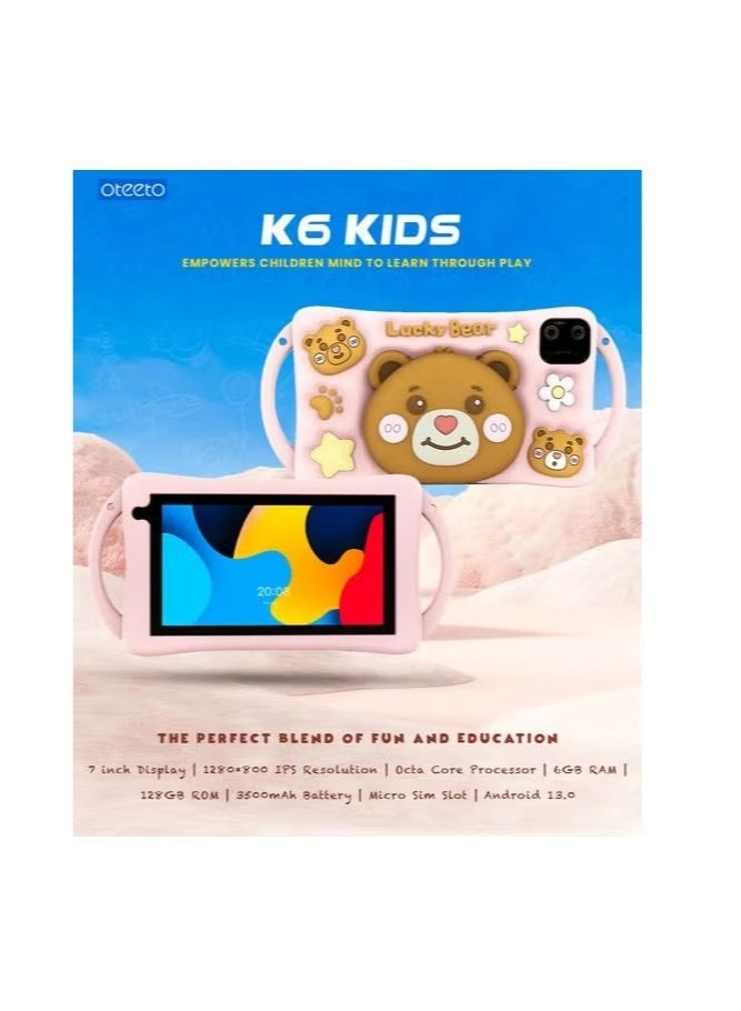 K6 Kids Tablet - 6GB 7 Inch 128GB