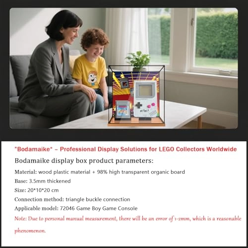 Display Case - Compatible with 72046 Game Boy 20x10x20 cm