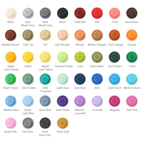 1x1 Building Toys - 2200pcs Multicolored-a-22 Colors