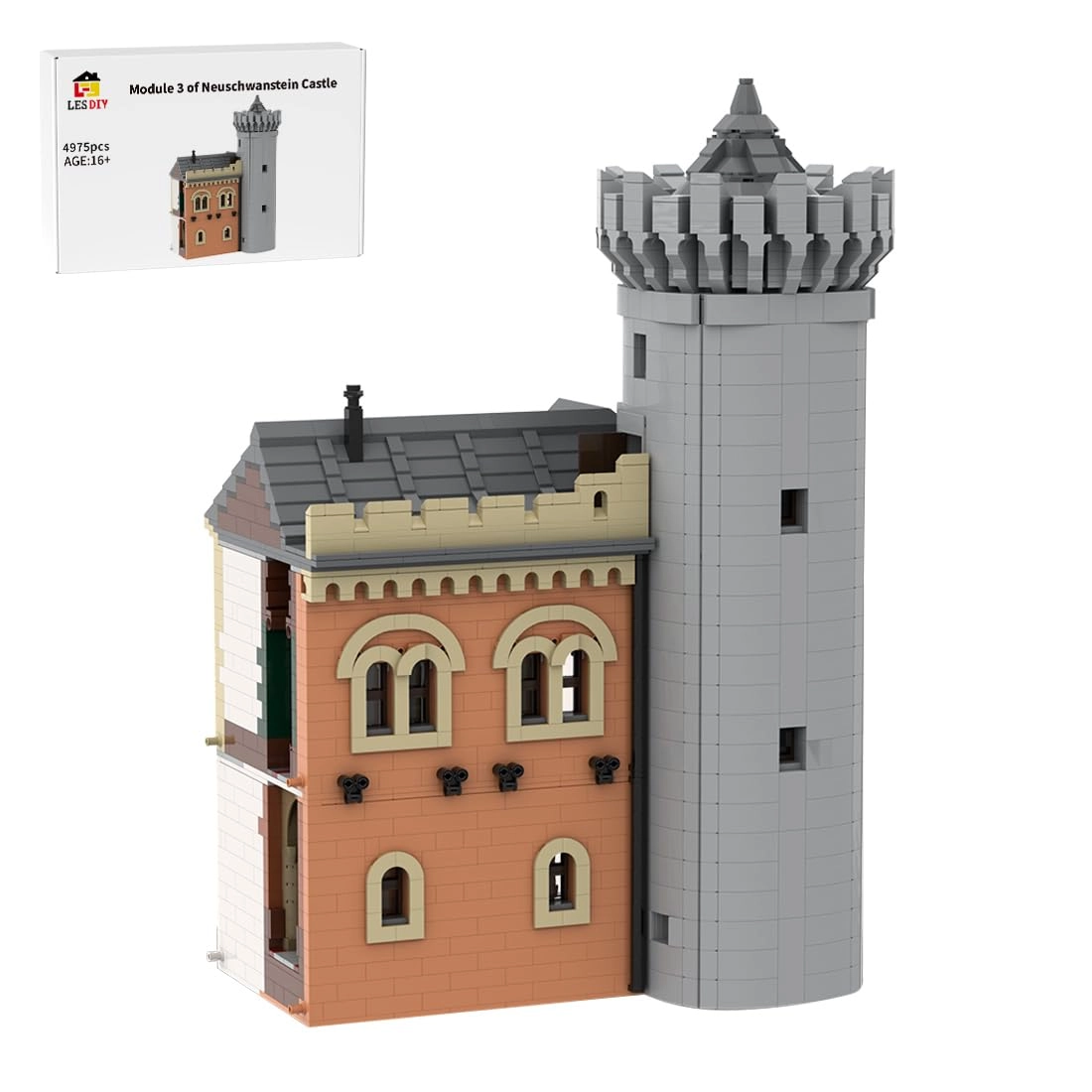 BrickCraftWorks Gatehouse Right Module 3 - Neuschwanstein Castle 4975 pcs