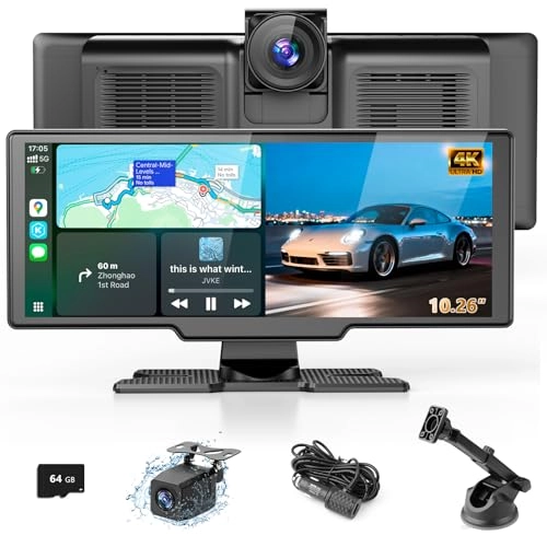Portable Wireless Carplay Screen with Dashcam - 4K 1080P
