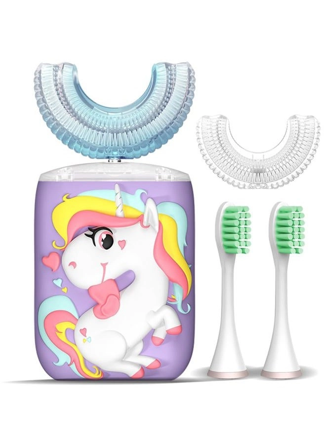 Kids Toothbrush - U-Shaped Ultrasonic 2 Brush Heads