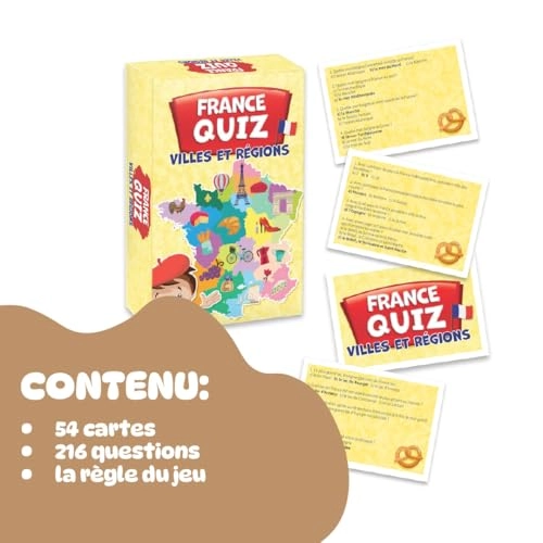 Quiz France Cities and Regions - Card Game