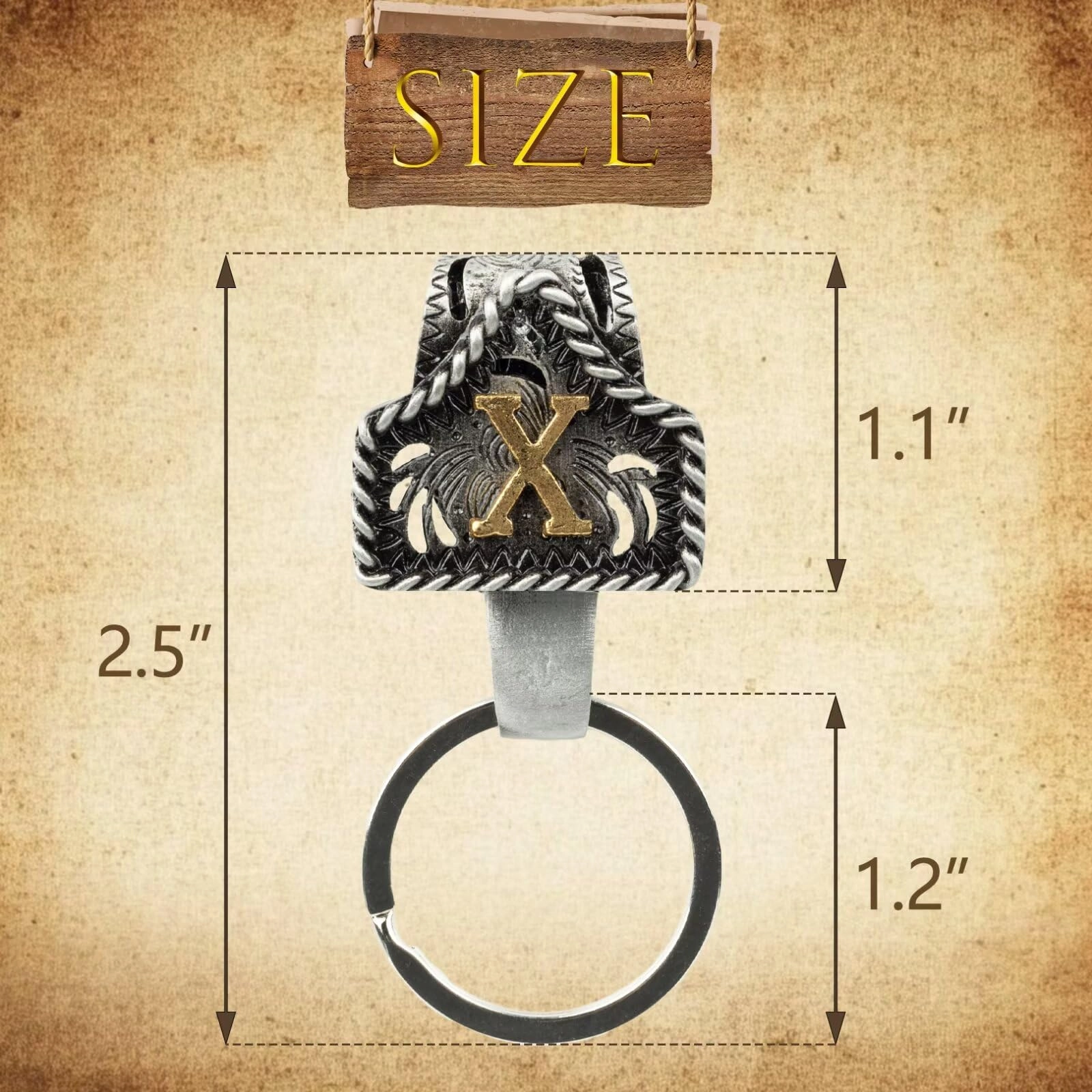 Letter Keychain - Western