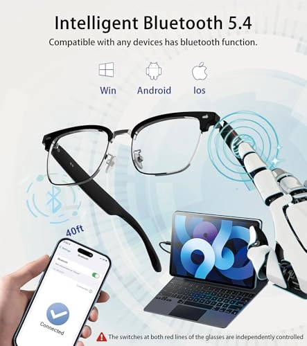 AI Smart Glasses - 116 Languages Bluetooth 5.4 UV400