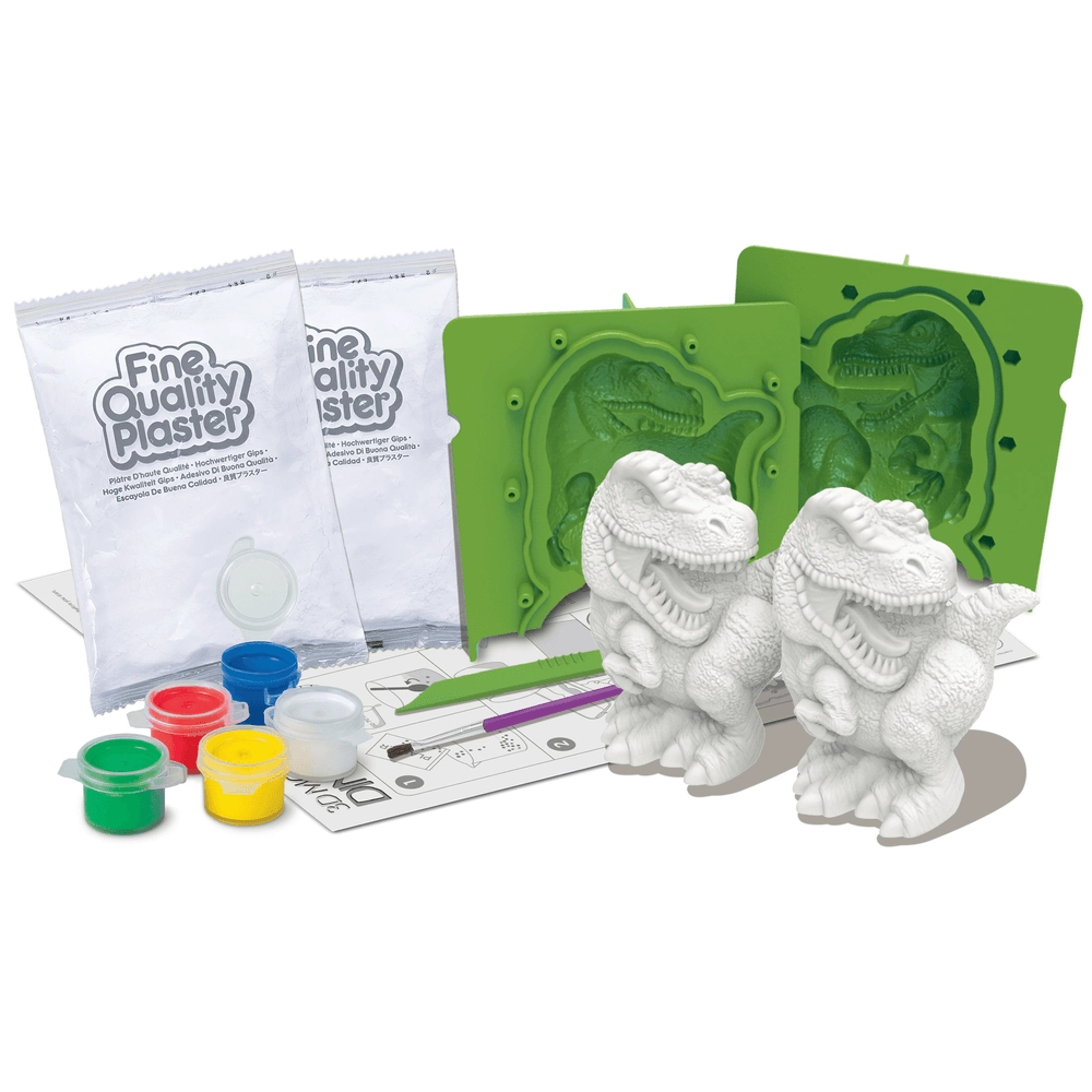 Mould & Paint Craft Kit - 3D Dinosaurs - Suitable for 5 years & above