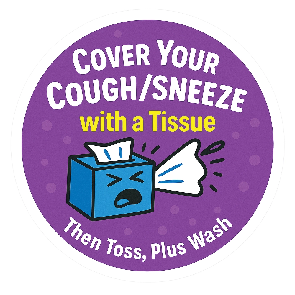 Twinkle Hands Cover Your Cough Sneeze – Kids Hygiene Sticker