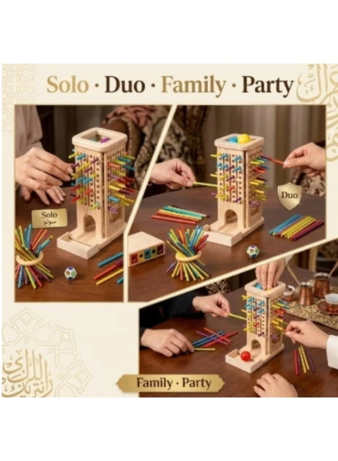 3-in-1 Wooden Board Game - 3+