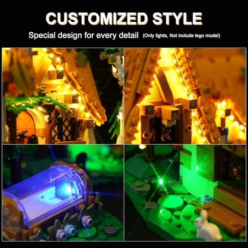 LED Lighting Kit for Lego Snow White and The Seven Dwarfs' Cottage - Compatible with Lego 43242 Classic Version
