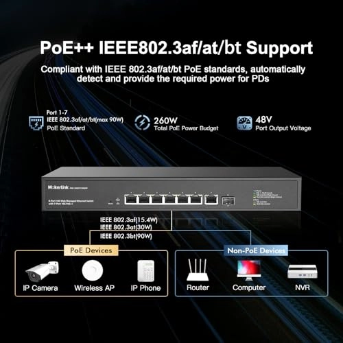 7*10G POE Managed 8-Ports