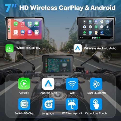 Motorcycle Carplay GPS Navigation System - 7 inch