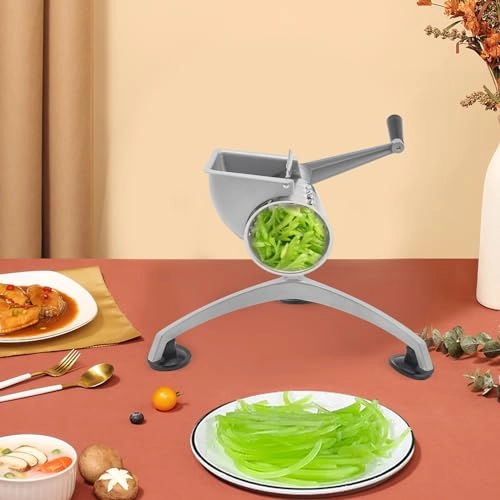 Vegetable Chopper - 5 Drum Blades Stainless-Steel Manual