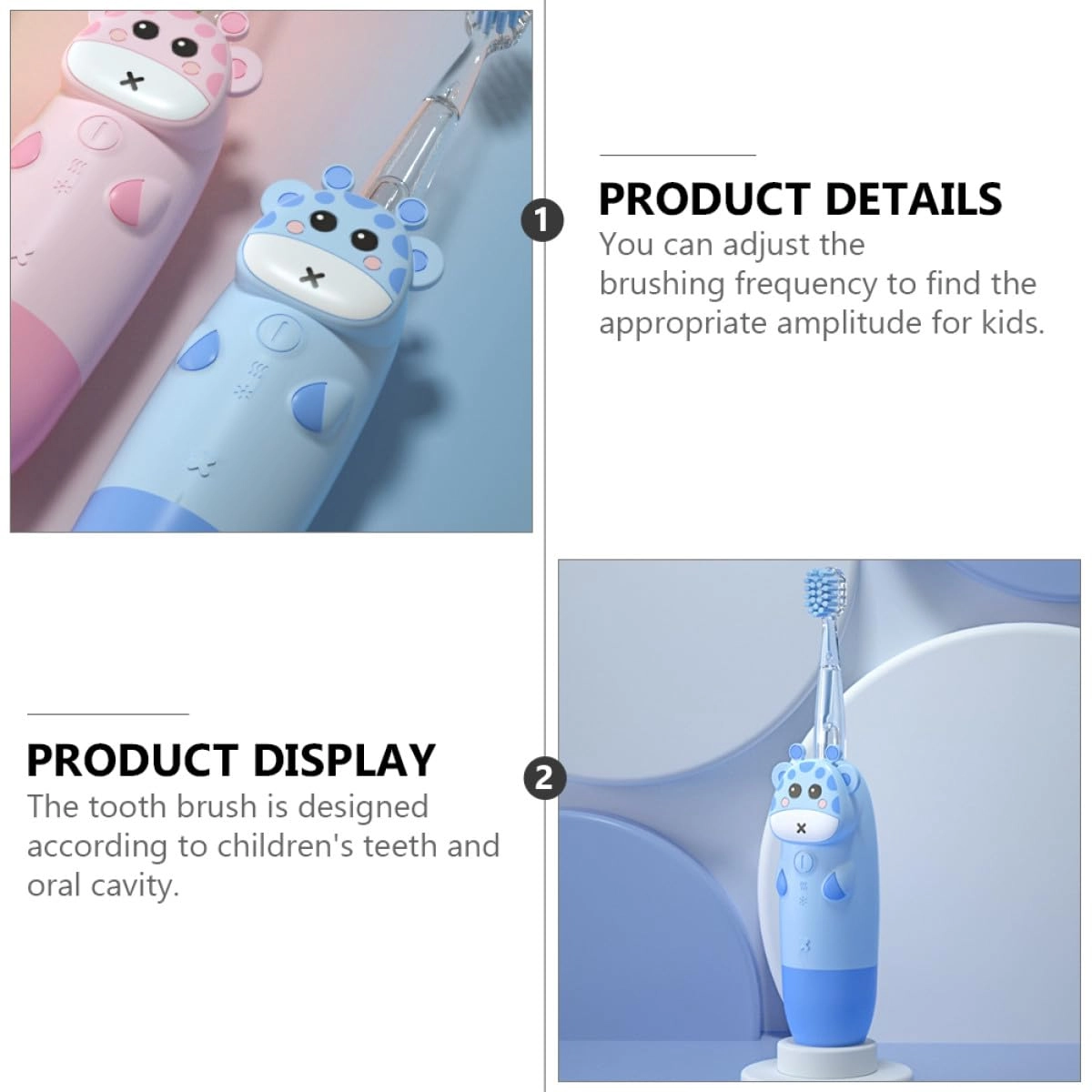 Electric Toothbrush Set - 4 Pack Sonic USB Rechargeable