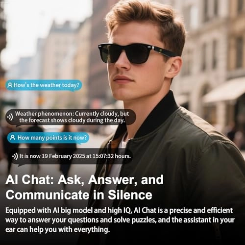 Uf-15 Ai Smart Glasses - 160+ Languages Photochromic Lenses IPX5 Waterproof
