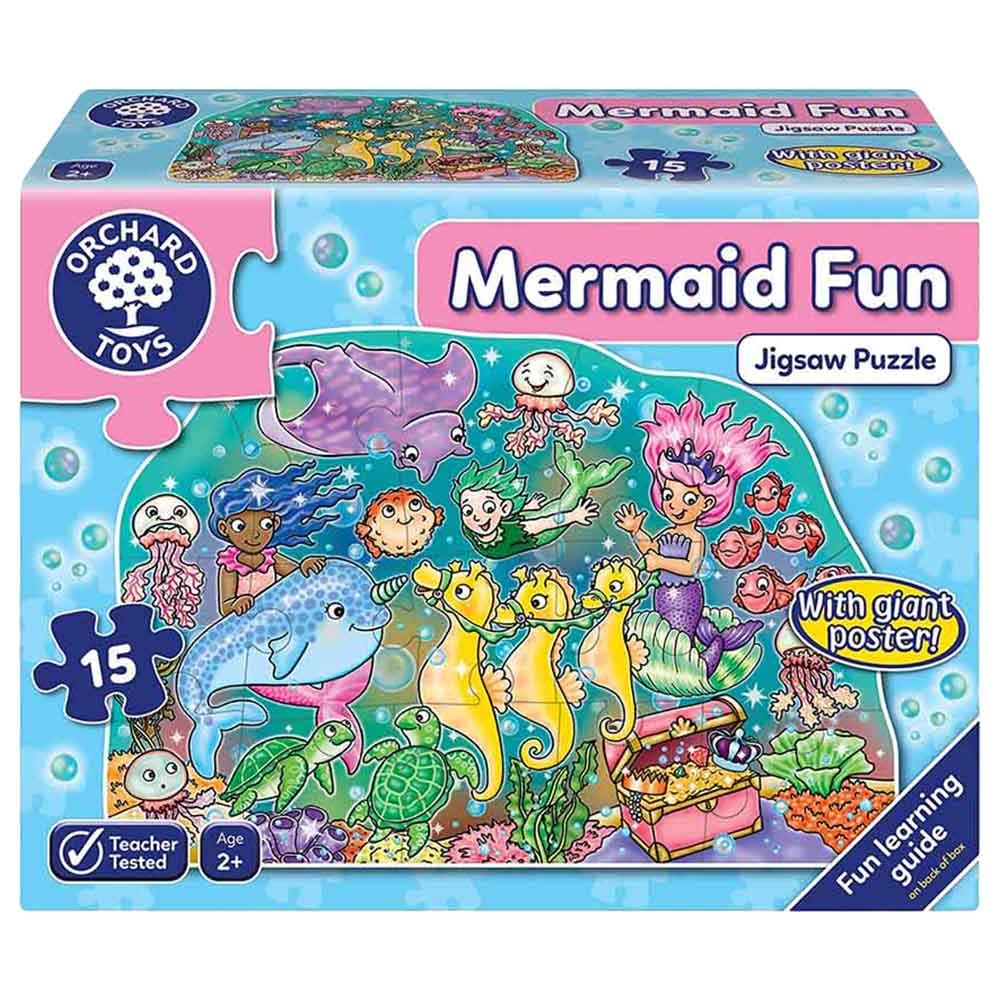 Orchard Toys Mermaid Fun Jigsaw Puzzle - Suitable for 2 years & above 15 pieces