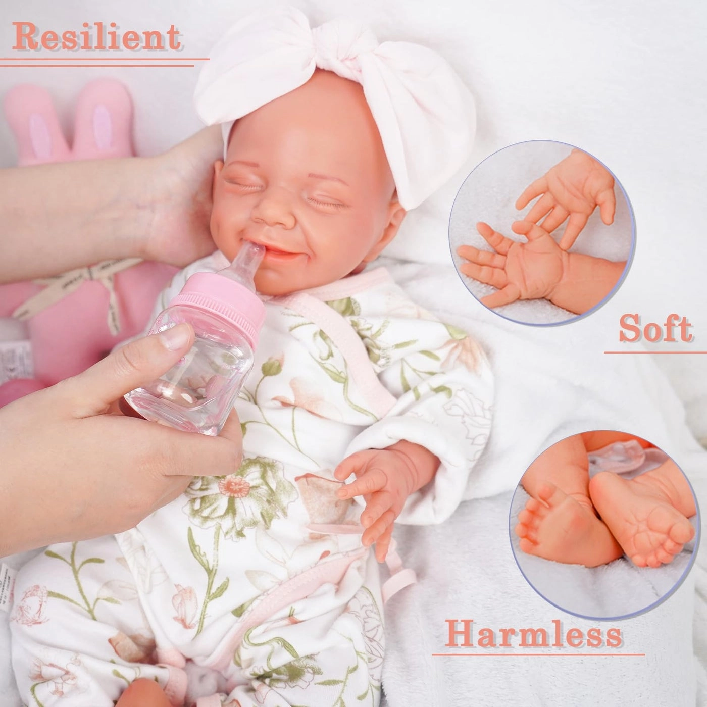 Reborn Baby Doll - 43cm Silicone Sleeping