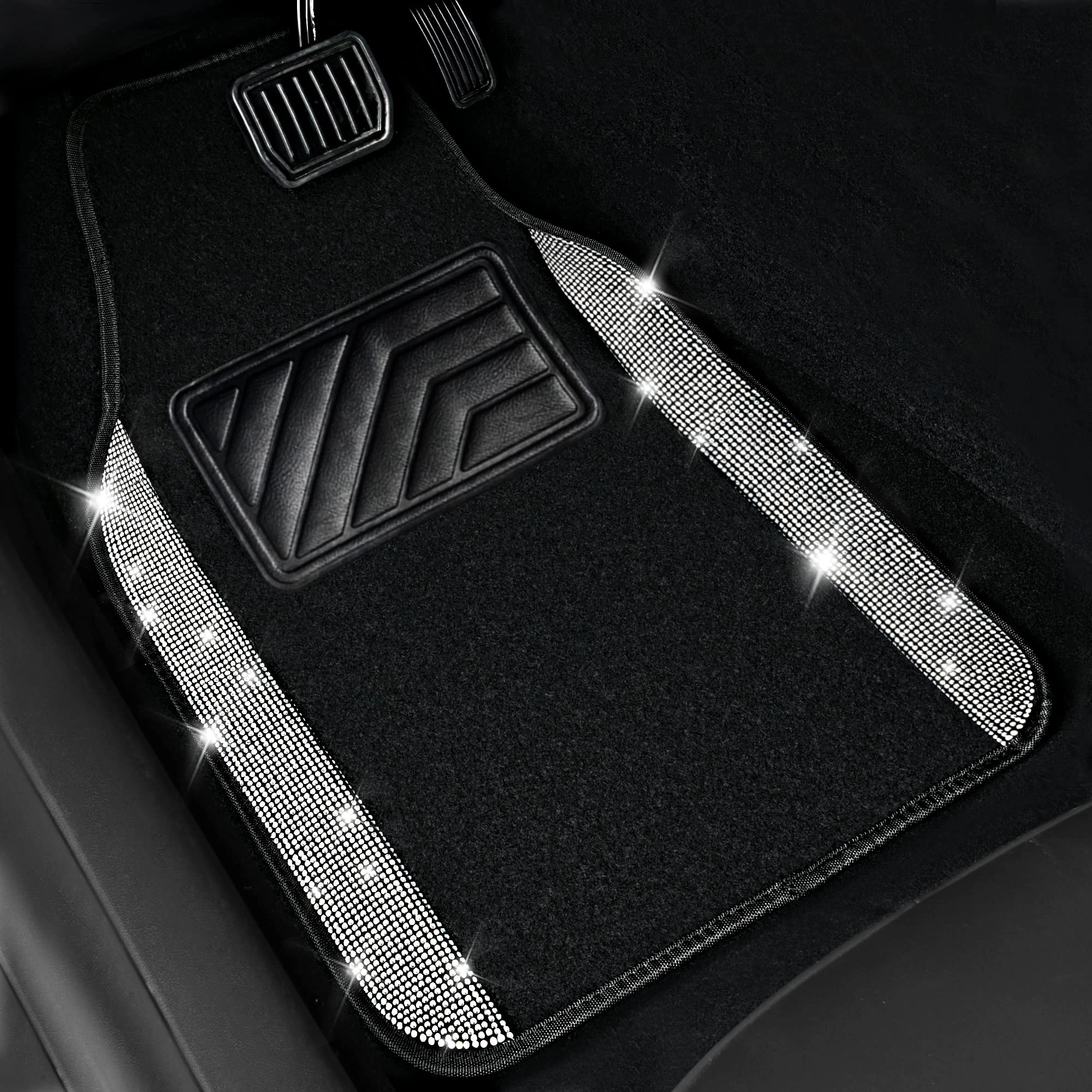 Bling Diamond Car Mats - 4.0 Count Universal Fit