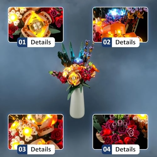 LED Light Kit for LEGO Flower Bouquet 10280 - Plastic 1