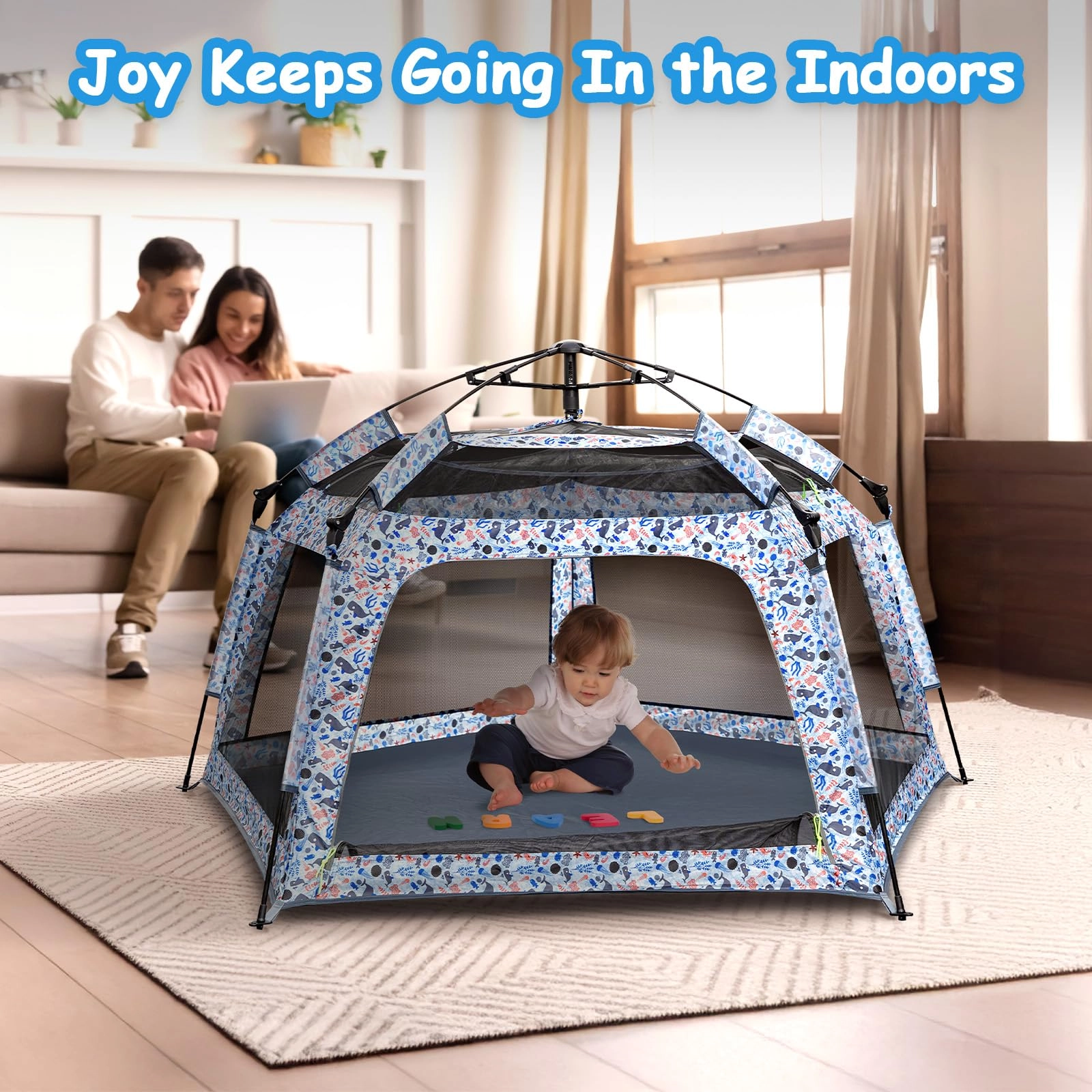 Kids Pop-up Playtents - 175 x 110 x 90 centimetres Green Forest