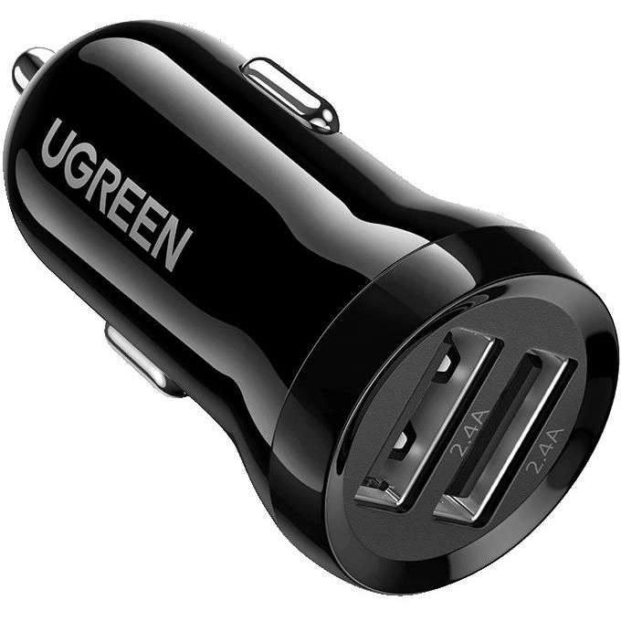Ugreen Dual USB-A Car Charger - 24W Black
