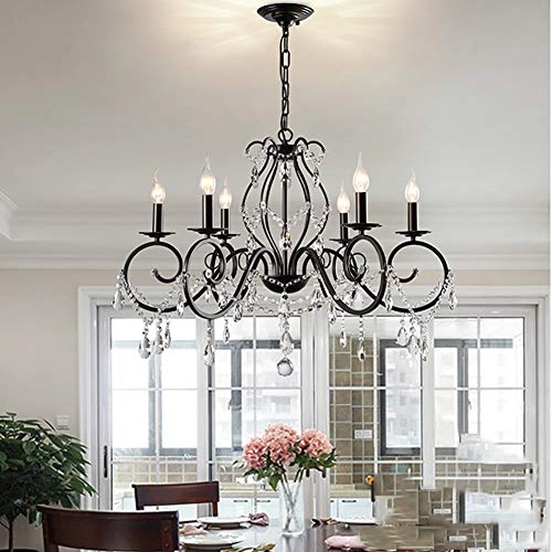 Vintage Candle Lights - 6 head Black