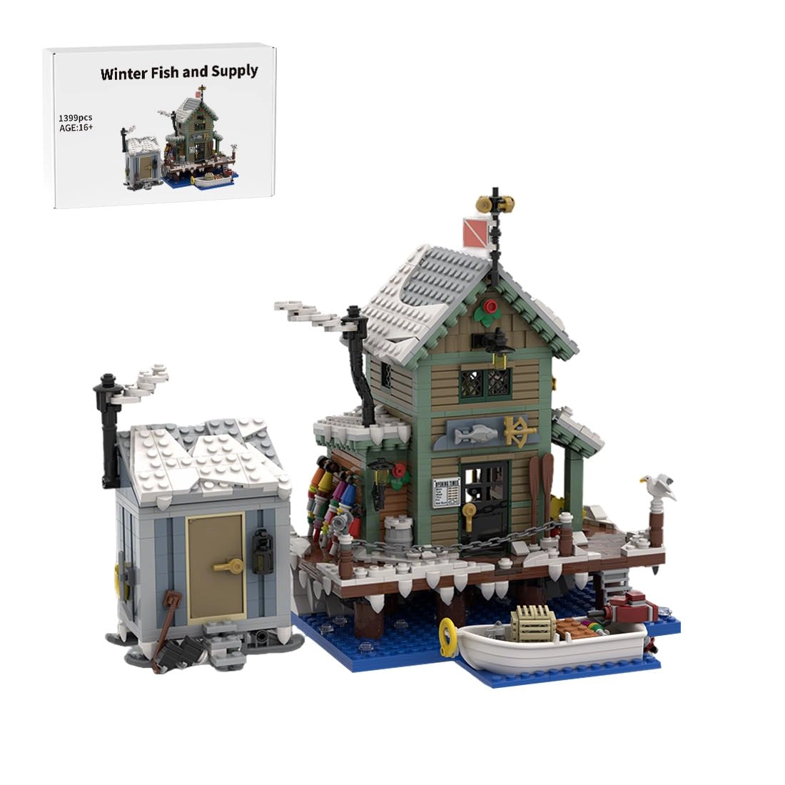 Thinkizen Winter Village Fishing Hut - 1399 pcs