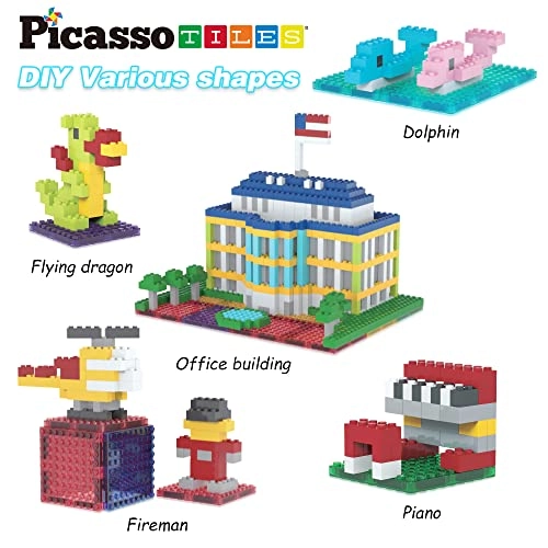 Magnetic Brick Tile and Building Brick Combo Set - 512 pcs