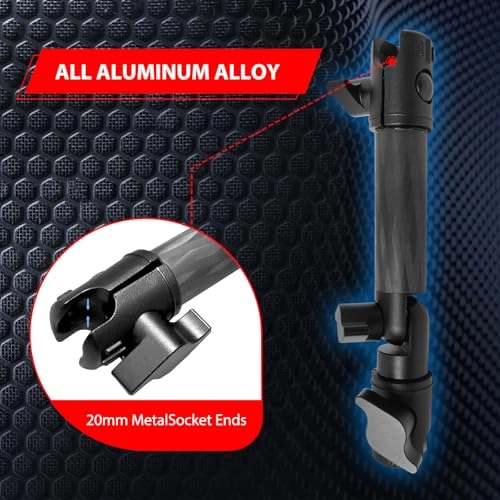 60mm to 10mm Mounting Arm - Carbon fiber Compatible with 20mm ball mount bases