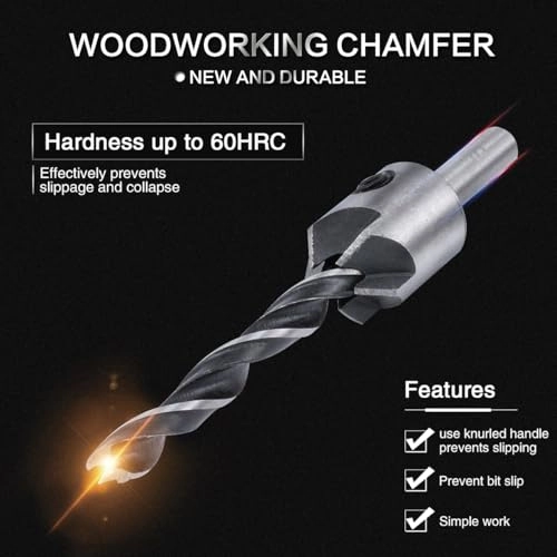 Countersink Drill Bit Set - 3mm 4mm 5mm 6mm 4 pieces