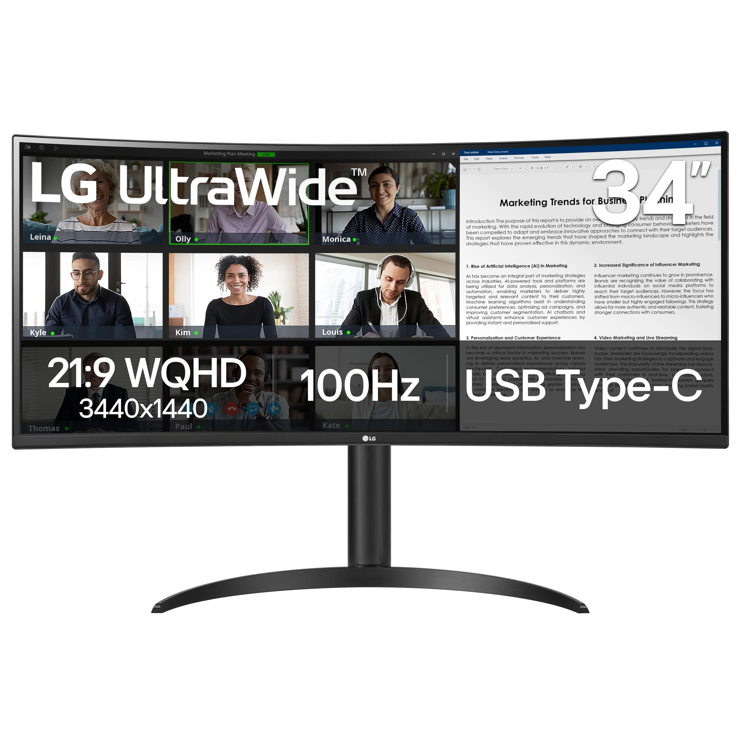 34WR55QC-B - 34 Inches 3440 x 1440