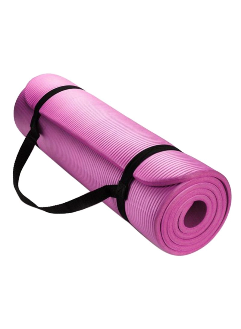 Fitness World Anti-Slip Yoga Mat - Cushioned Carry Strap