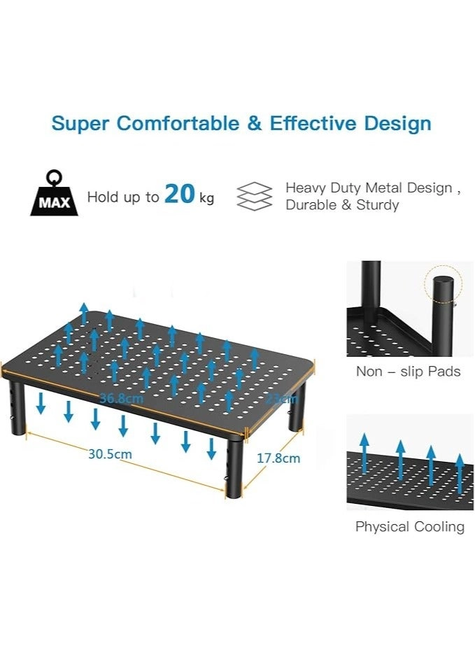 Monitor Stand - Adjustable Non-Skid Supports 20KG