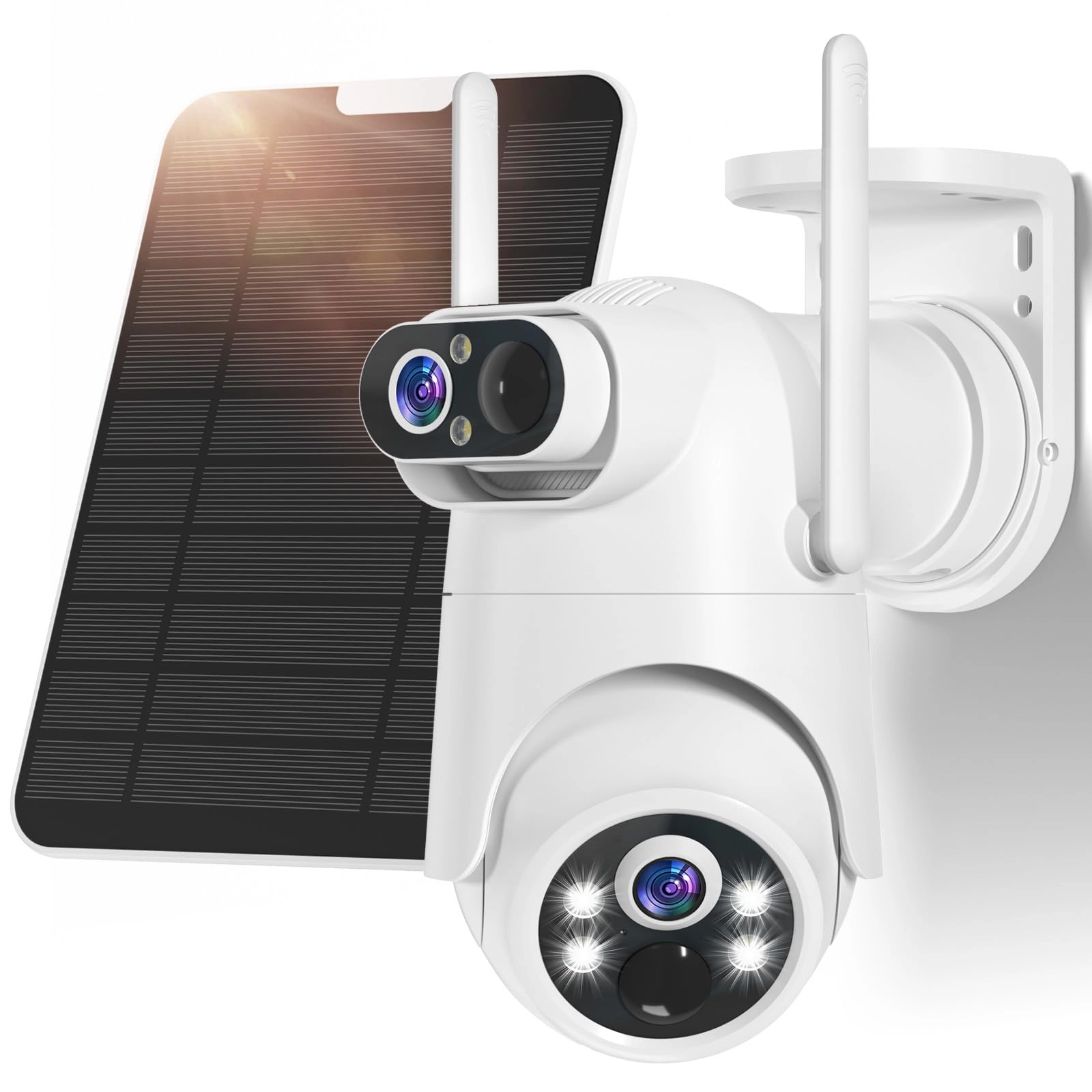 JCMNETE Solar Security Cameras Wireless Outdoor 2K