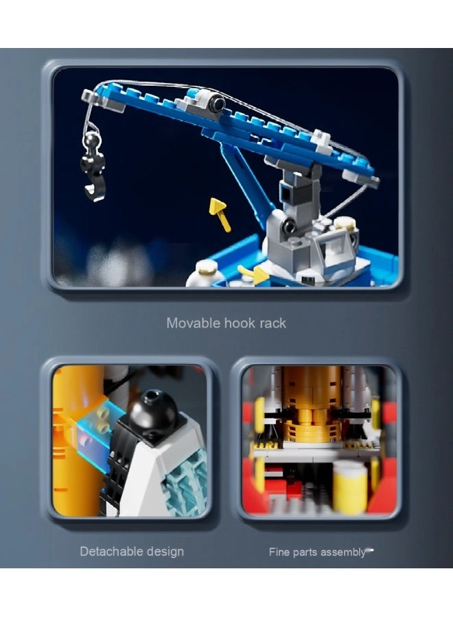 8858 spacecraft + 8859 rocket - spacecraft 508pcs