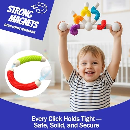 Magnetic STEM Tube Builder - 36 months - 14 years 26 pieces