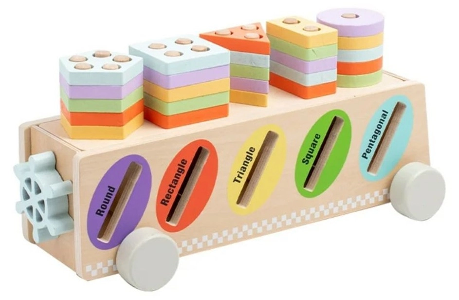 Factory Price Multifunctional Wooden Shape Sorter - 1+ 25 wooden disks