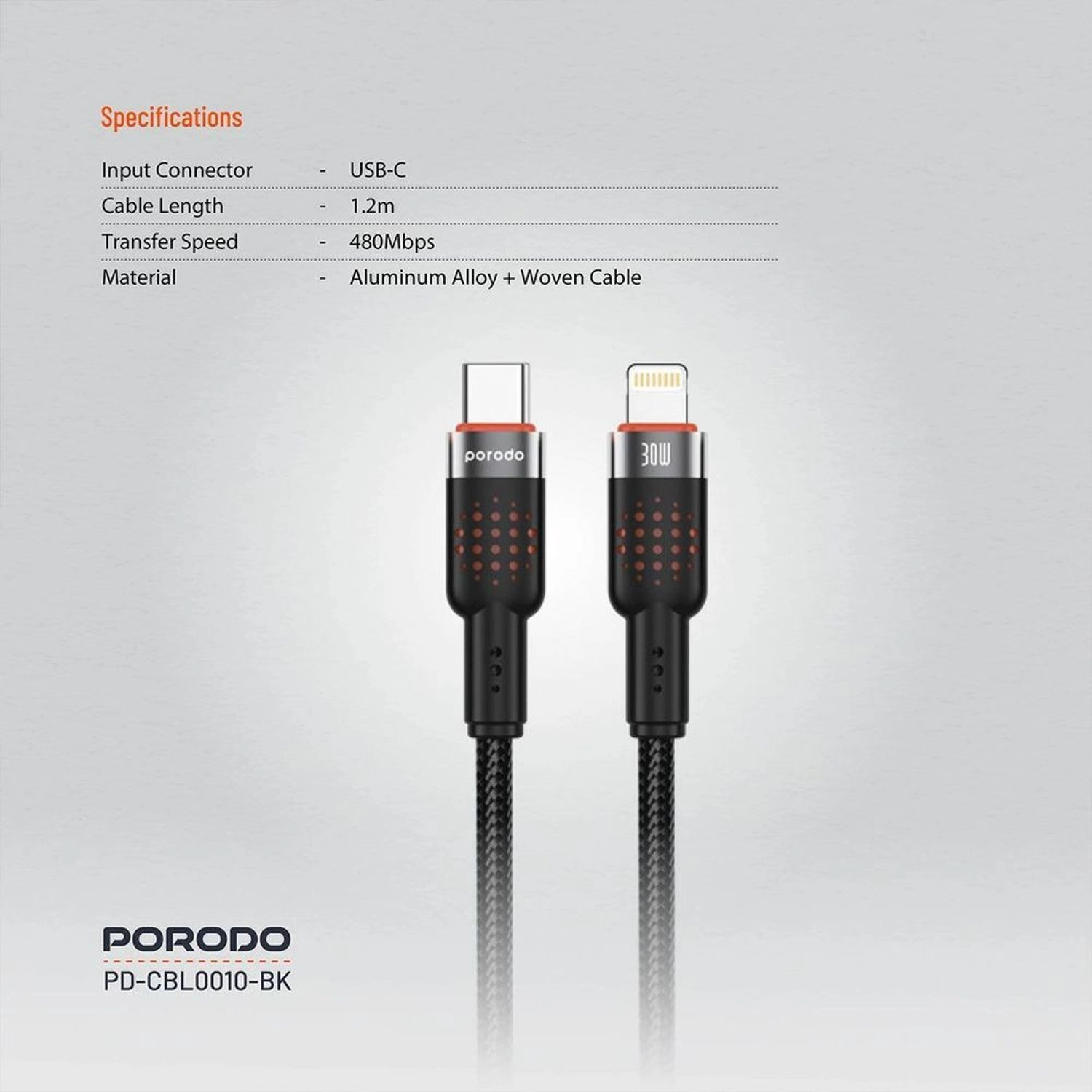 USB-C To Lightning Cable USB-C to Lightning 1.2m