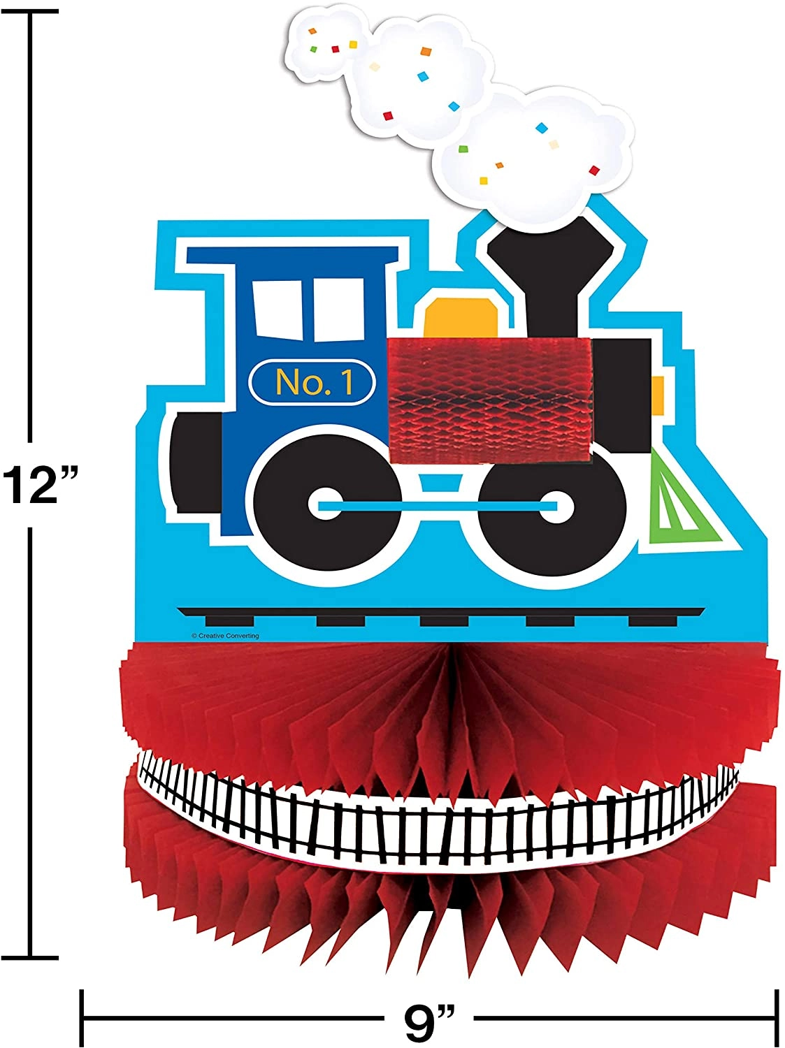 CREATIVE CONVERTING All Aboard Centrpiece Honycomb - 1 pc Birthday