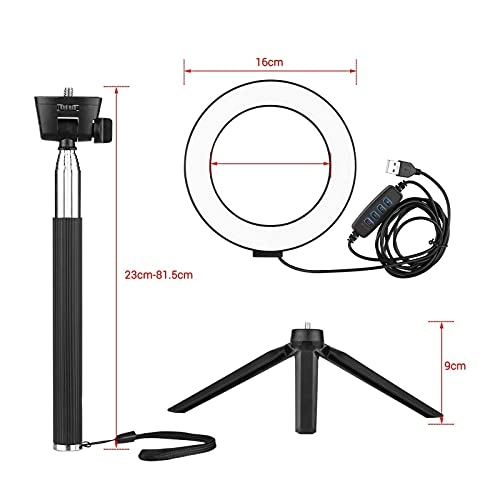Ring Light LED - 6" Tripod 3 Light Modes