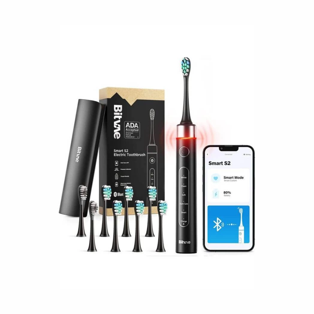 Generic S2 - Bluetooth 100 Days Battery 8 Brush Heads