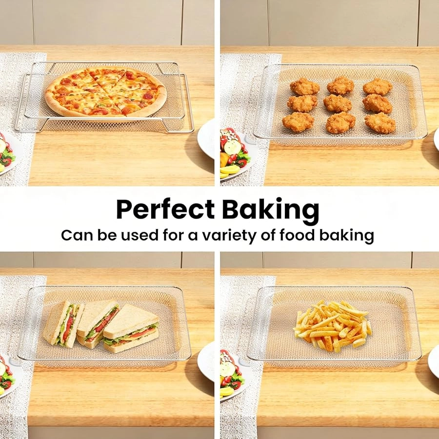 Air Fryer Basket - Stainless Steel Nonstick Washable