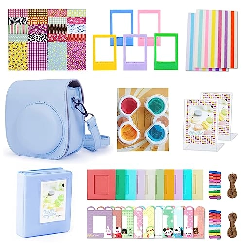 Instant Camera Accessory for Instax Mini 12 - Pastel blue Camera Bag Album