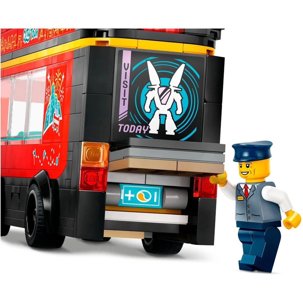 City Double-Decker Sightseeing Bus (60407) - Red 5 minifigures